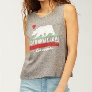 NWT billabong California live Los Angeles bear tank